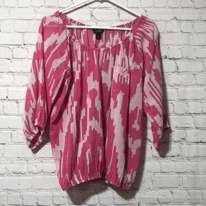 J crew round neck pink top